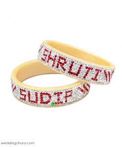 WEDDING BANGLE ONLINE BRIDAL CHURA WITH NAME ONLINE