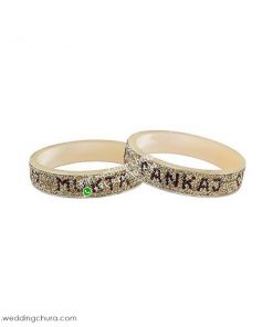 Bridal bangles in kundan work