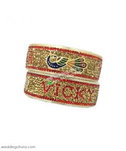 HUSBAND WIFE NAME BANGLES WEDDING BANGLES