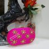 Round Design Pink Clutch