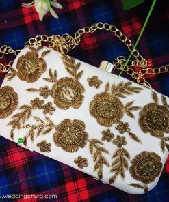 White Designer Party Clutch